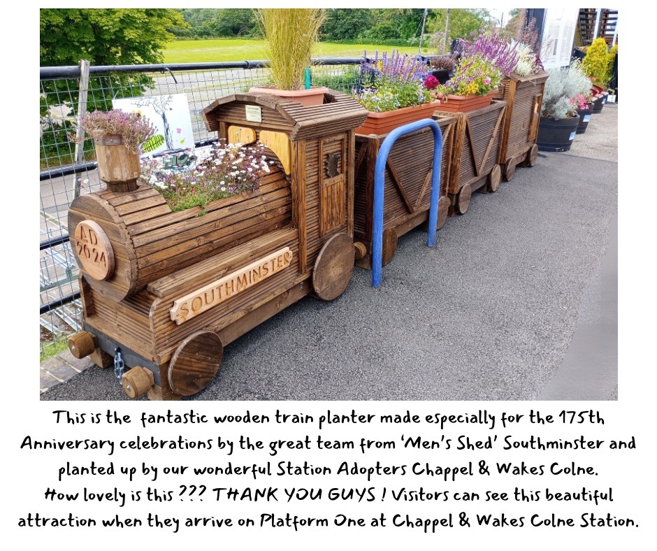 Wooden Train Planter